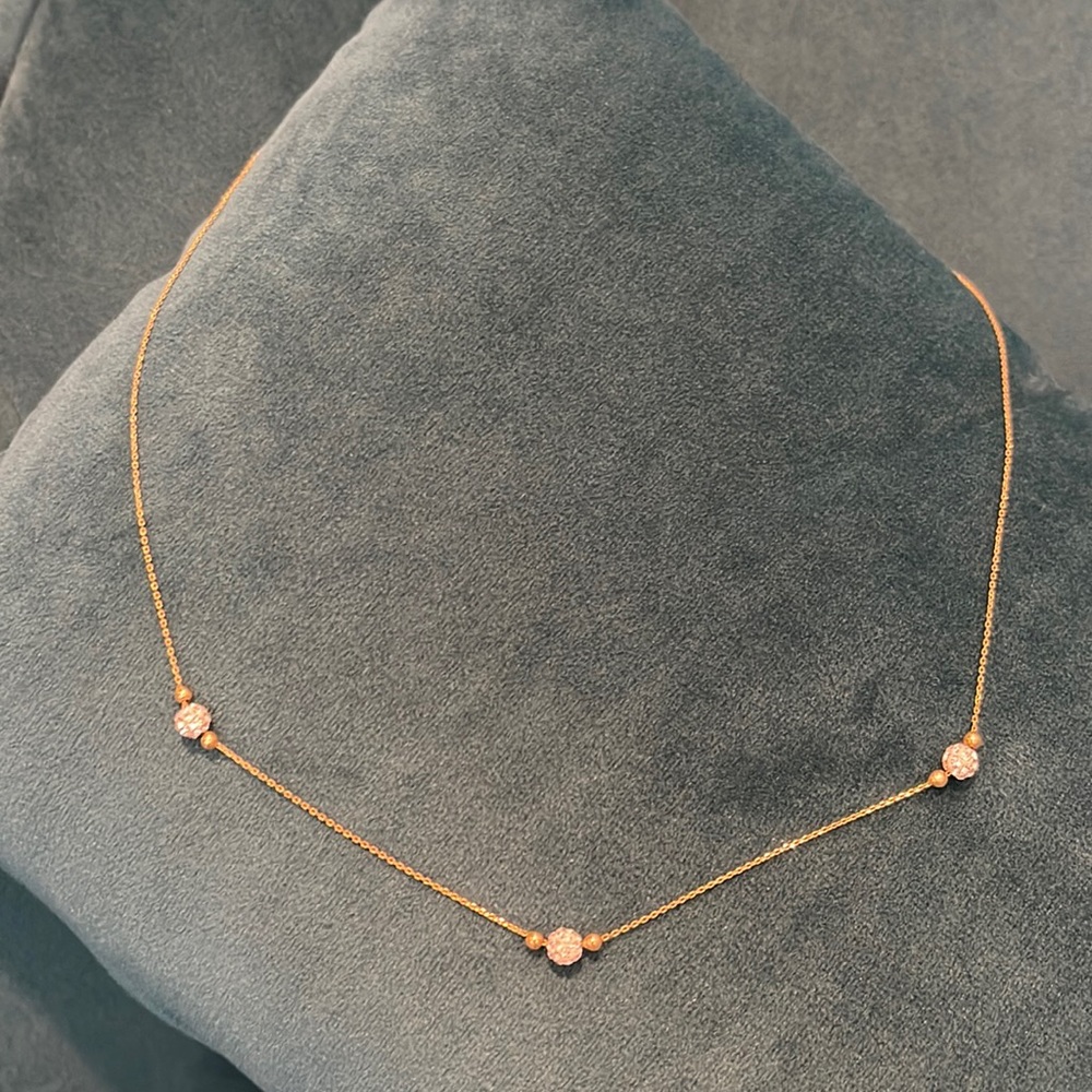 Maestro Gold Collection Italian 10K Yellow Gold 2mm Glass Spark Ball Necklace
